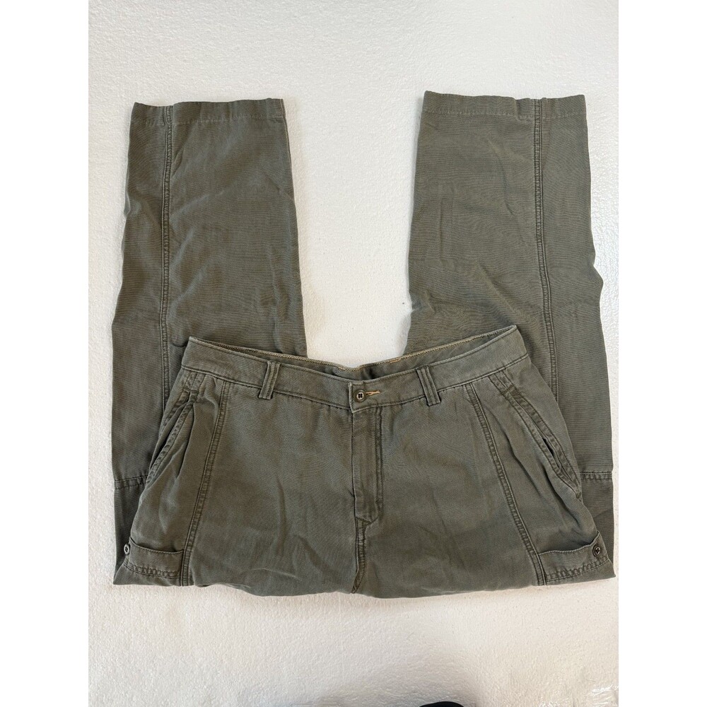 Tommy Bahama Relax Men's Olive Green Cargo Pants Size 38x32 Tencel Cotton Blend